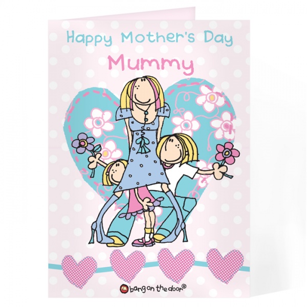 Personalised Bang On The Door Mothers Day Card